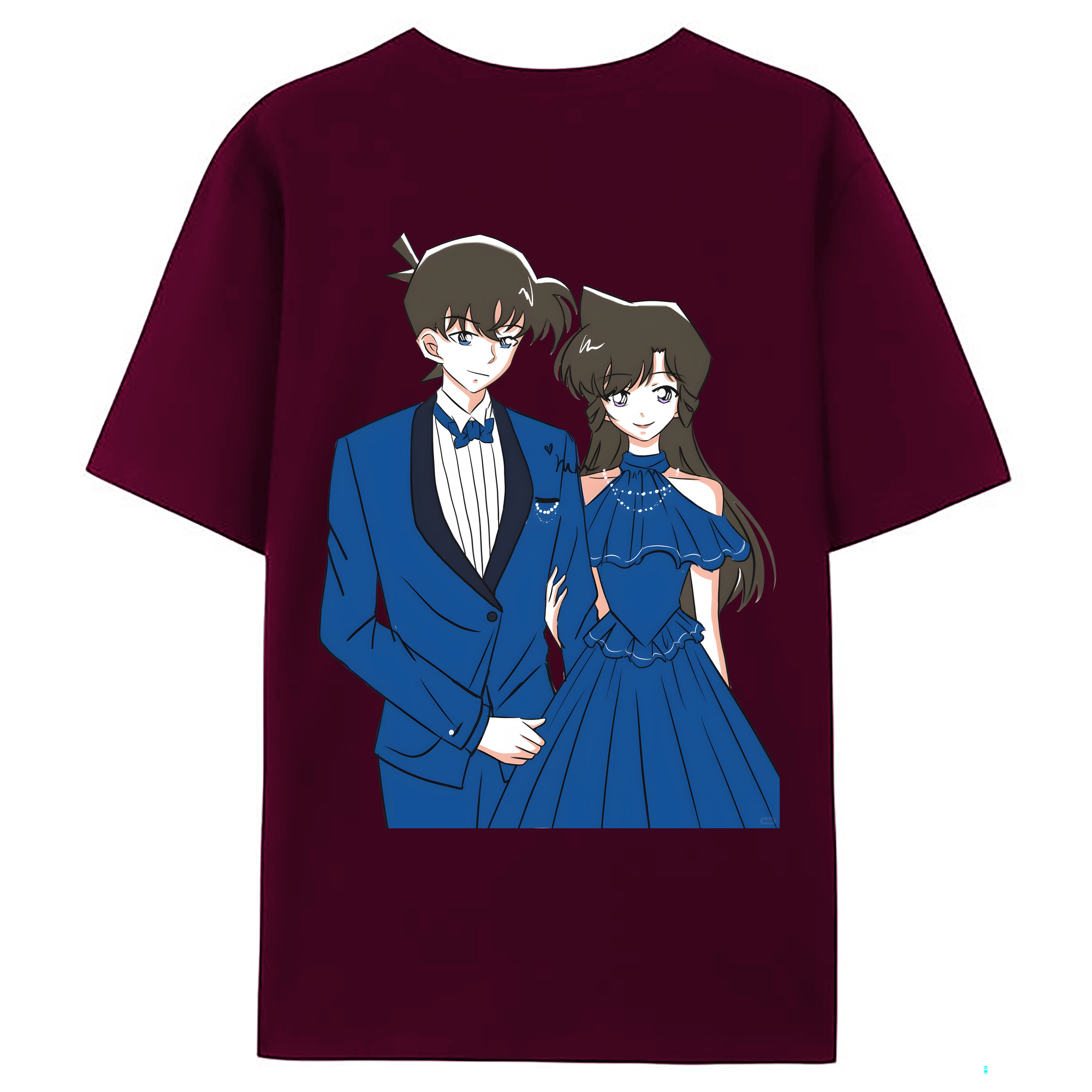 （画像用） 名探偵コナン 江戸川 コナン Detective Conan Conan Edogawa レディース半袖Tシャツ(バックプリント)